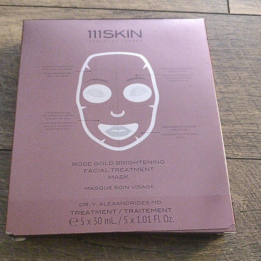 111 skin rose gold brighten facial treatment mask